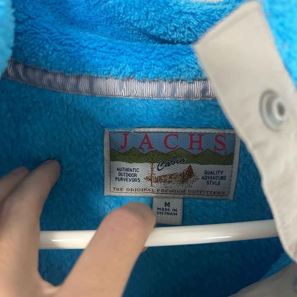 Jachs Vibrant Blue Fleece with Gray Trim, Size M - Picture 2 of 6